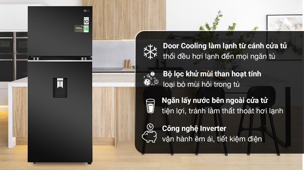 Tủ lạnh LG Inverter có dung tích 374 lít